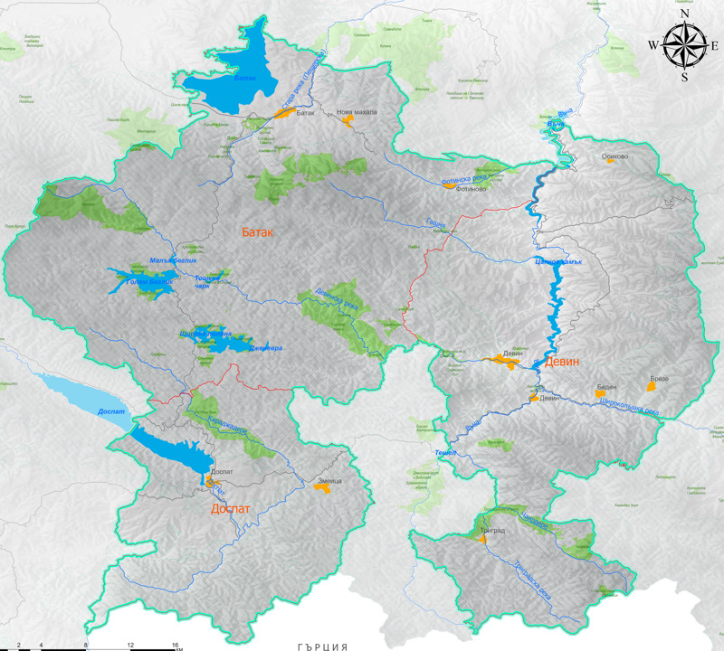 Visoki Zapadni Rodopi Mirg Karta